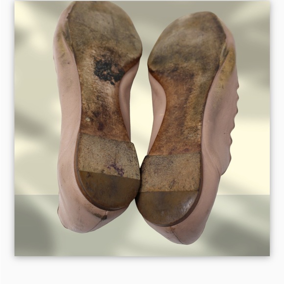Chloe Scalloped Edge Ballet Flats 39 Nude - Picture 4 of 6